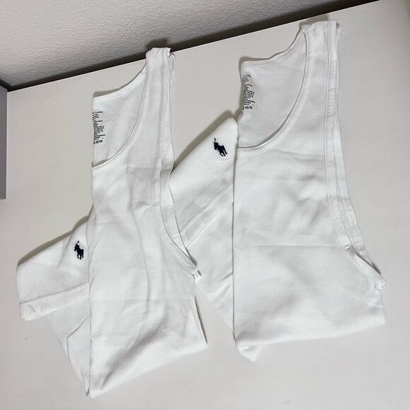 Polo Ralph Lauren Classic Fit Cotton Tank Tops Undershirts Lot of 2 Men's Size L - Picture 1 of 16